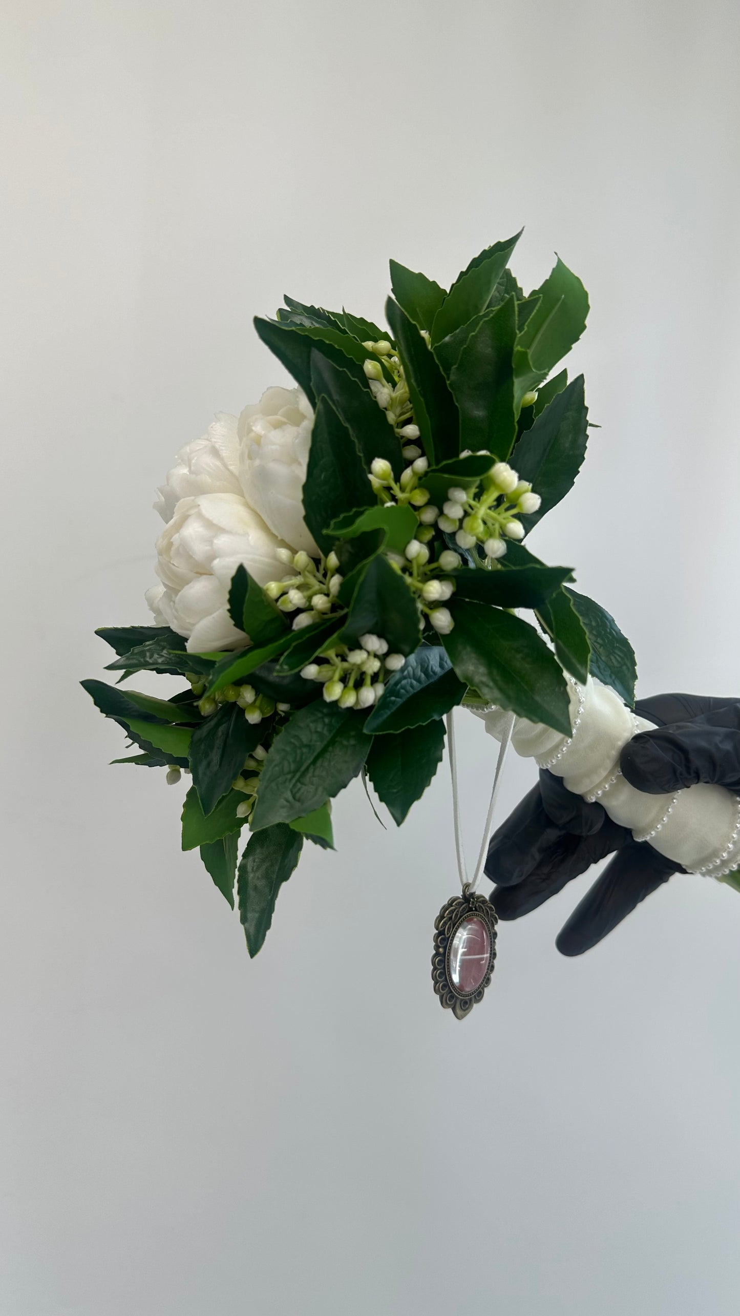 باقة عروس اصطناعية ذات ملمس واقعي